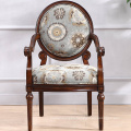 Carved Upholstery Side Armchair For Living Room